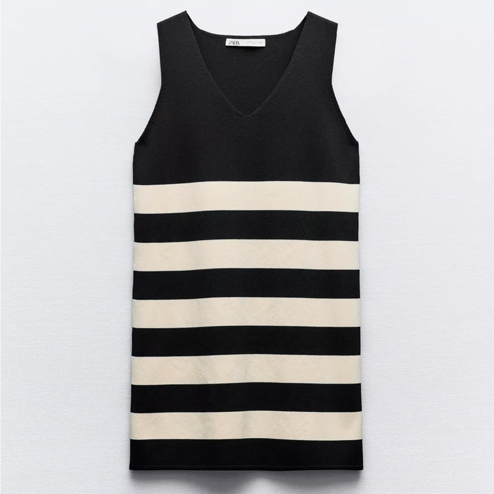 Zara Striped Knit Mini Dress